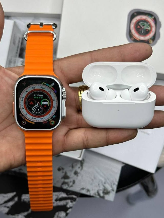 Ultra 8 in 1 Smart Watch With Airbuds